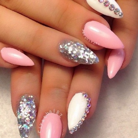 pink-gold-nail-designs-88_15 Modele de unghii de aur roz