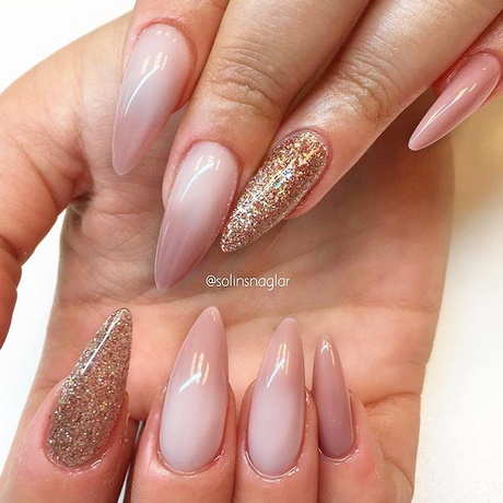 pink-gold-nail-designs-88_16 Modele de unghii de aur roz