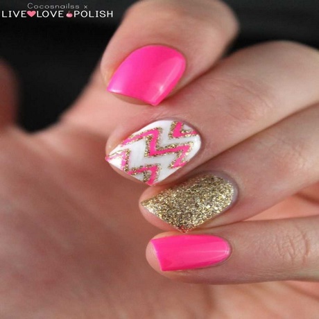 pink-gold-nail-designs-88_2 Modele de unghii de aur roz