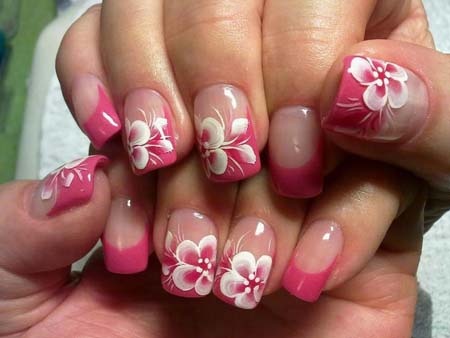 pink-nails-with-flowers-48_11 Unghii roz cu flori