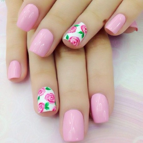 pink-nails-with-flowers-48_4 Unghii roz cu flori