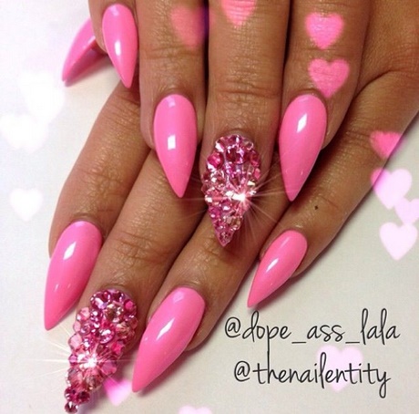pink-pointy-nails-31_13 Roz unghii ascuțite
