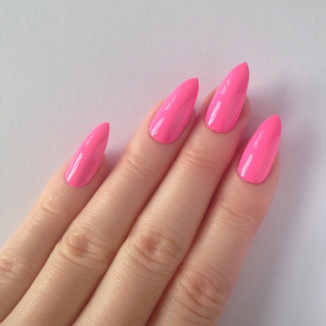 pink-pointy-nails-31_18 Roz unghii ascuțite