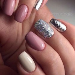 pink-silver-nails-88_11 Unghii de argint roz