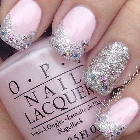 pink-silver-nails-88_12 Unghii de argint roz