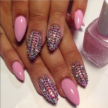 pink-stiletto-nail-designs-29_12 Modele de unghii stiletto roz