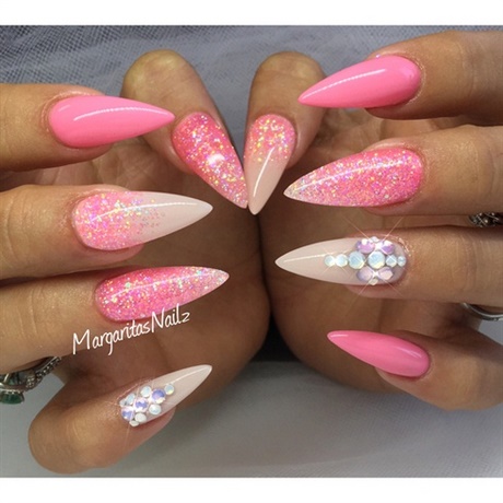 pink-stiletto-nail-designs-29_17 Modele de unghii stiletto roz