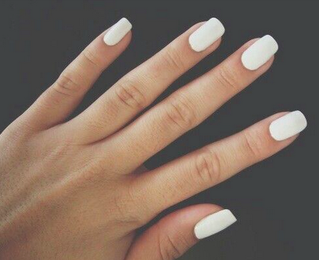 plain-white-nails-49 Unghiile albe simple