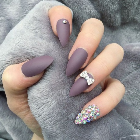 pointed-matte-nails-14_2 Unghiile Mate ascuțite