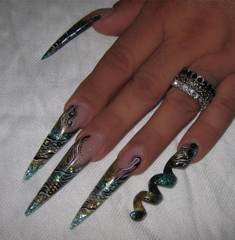 pointed-nail-art-designs-79_15 Modele de unghii ascuțite