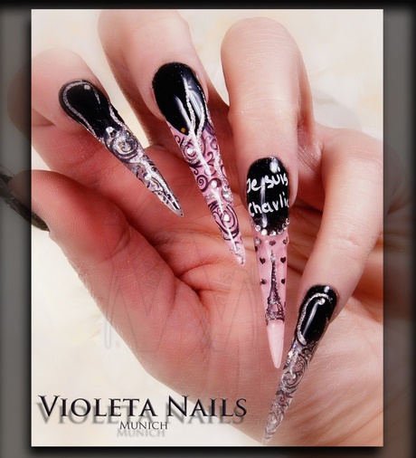 pointed-nails-pink-68_12 Unghiile ascuțite roz