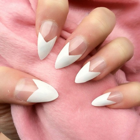 pointed-white-nails-72_13 Unghiile albe ascuțite