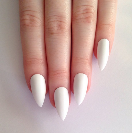 pointed-white-nails-72_20 Unghiile albe ascuțite