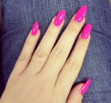 pointy-pink-nails-56_20 Ascuțite unghii roz