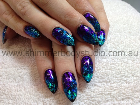 purple-and-blue-nail-art-01_20 Violet și albastru nail art