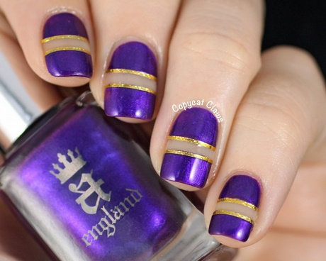 purple-and-gold-nail-art-28_13 Violet și aur nail art