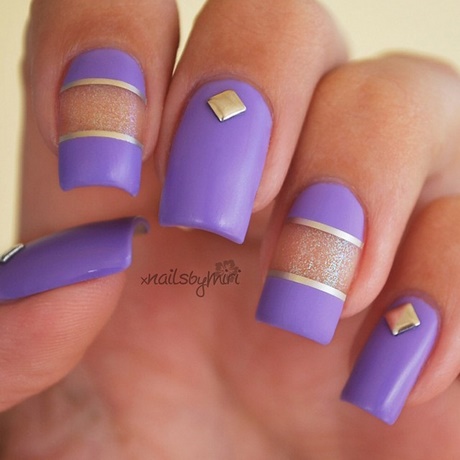 purple-and-gold-nail-art-28_19 Violet și aur nail art