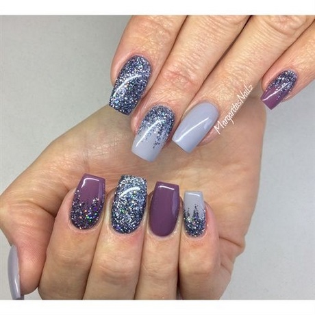 purple-and-grey-nail-designs-08 Modele de unghii violet și gri