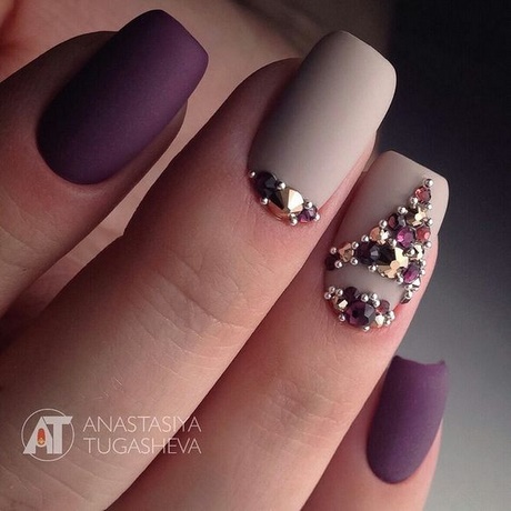 purple-and-grey-nails-97_14 Unghii violet și gri
