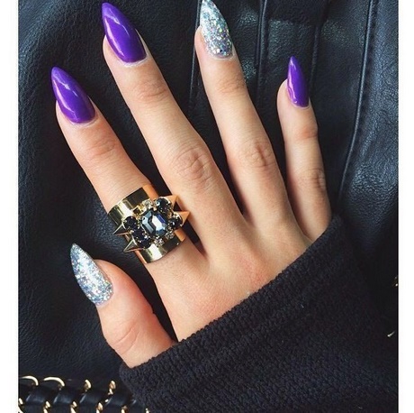 purple-and-grey-nails-97_17 Unghii violet și gri