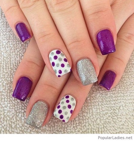 purple-and-grey-nails-97_3 Unghii violet și gri