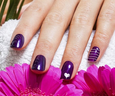 purple-and-pink-nail-art-34_14 Violet și roz nail art