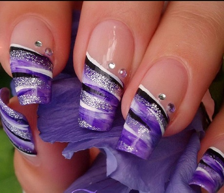 purple-and-silver-nails-56_12 Violet și argint cuie