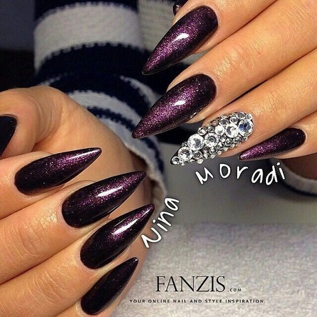 purple-and-silver-nails-56_18 Violet și argint cuie