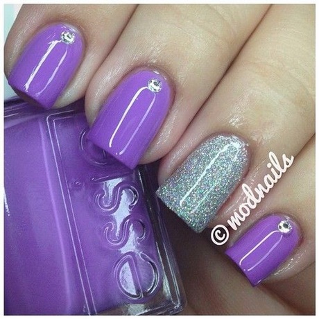 purple-and-silver-nails-56_9 Violet și argint cuie