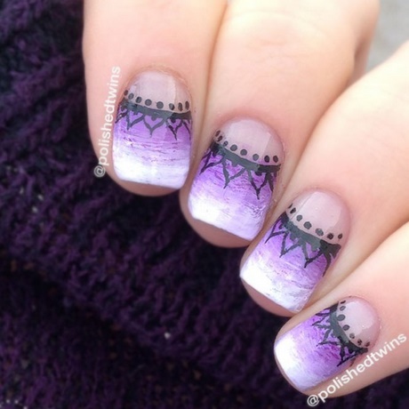 purple-and-white-nails-74_4 Unghiile violet și alb