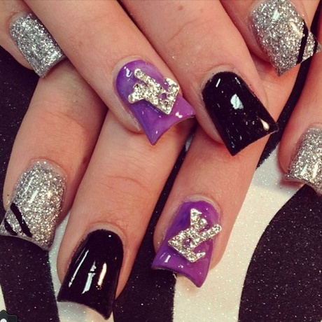 purple-black-nail-designs-66_12 Modele de unghii negre violet