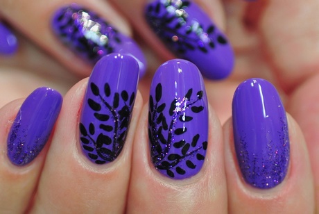 purple-black-nail-designs-66_15 Modele de unghii negre violet