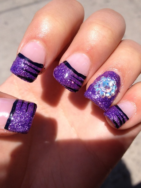 purple-black-nail-designs-66_7 Modele de unghii negre violet