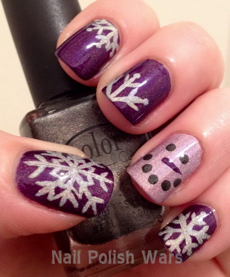 purple-christmas-nail-art-16_16 Purple Crăciun nail art