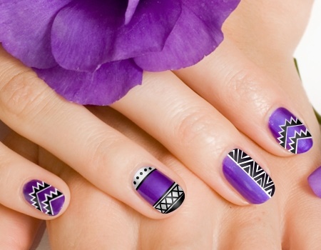 purple-color-nail-art-design-76_5 Culoare Violet nail art design