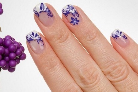 purple-flower-nails-44 Unghii de flori purpurii