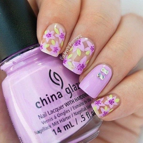 purple-flower-nails-44_14 Unghii de flori purpurii