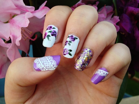 purple-flower-nails-44_17 Unghii de flori purpurii