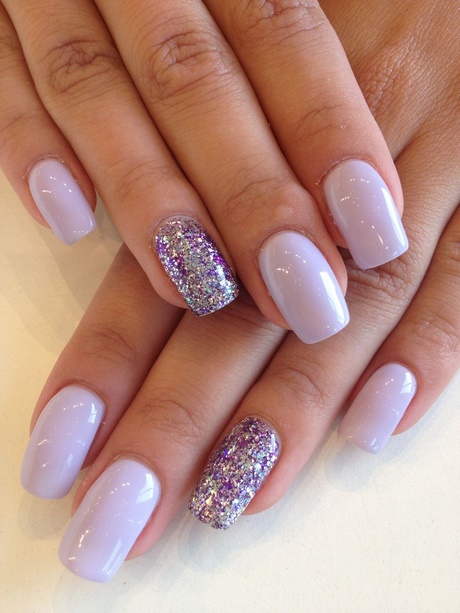 Purple gel nail art