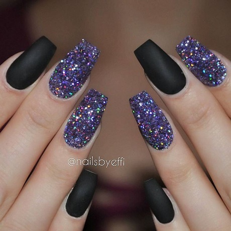 purple-glitter-nail-designs-57_11 Modele de unghii cu sclipici violet