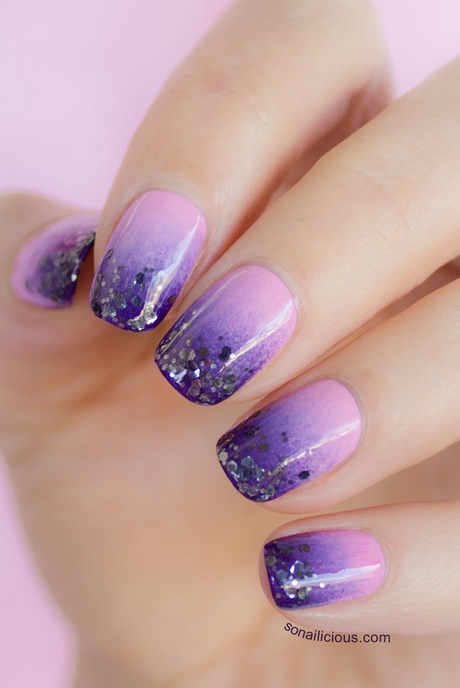 purple-glitter-ombre-nails-27_5 Purple glitter Ombre nails