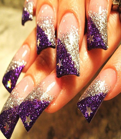 purple-nail-designs-for-long-nails-63_11 Modele de unghii violet pentru unghii lungi