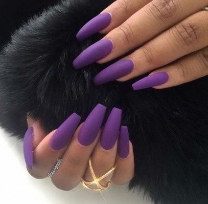 purple-nail-designs-for-long-nails-63_16 Modele de unghii violet pentru unghii lungi