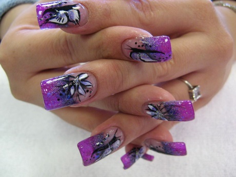 purple-nail-designs-for-long-nails-63_6 Modele de unghii violet pentru unghii lungi