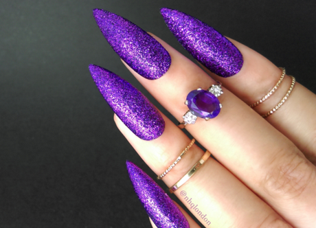 purple-stiletto-nails-42 Violet stiletto Cuie
