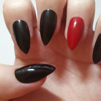 red-and-black-pointy-nails-47_8 Roșu și negru cuie ascuțite