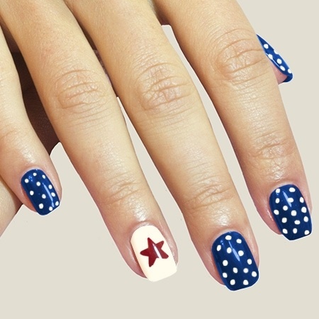 red-white-and-blue-nail-art-90 Roșu alb și albastru nail art