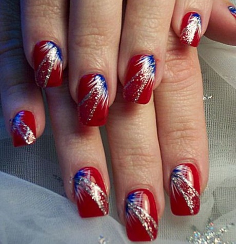 red-white-and-blue-nail-designs-49_6 Modele de unghii alb și albastru roșu