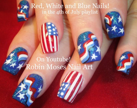 red-white-and-blue-nail-designs-49_7 Modele de unghii alb și albastru roșu