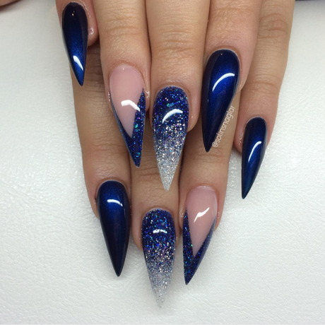 royal-blue-gel-nail-designs-21 Modele de unghii cu gel albastru regal